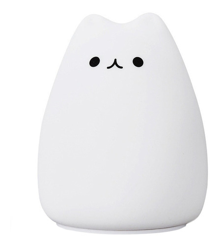 Imagen 1 de 7 de 7 Colores Lampara Luz Noche Led De Gato Para Bebes Y Niños