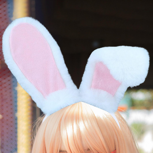 Orejas De Conejo Headwear Tocado Ear Hair Hoop Para Cosplay