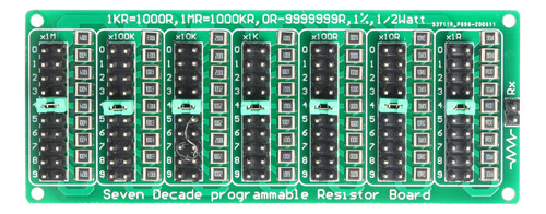 Placa De Resistencia De 7 Décadas 1r-9999999r/1r Resistencia