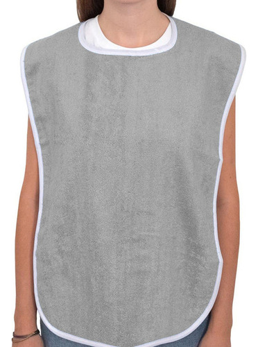 3 Babero Adulto For Comer Mujeres/hombres/ancianos Gris