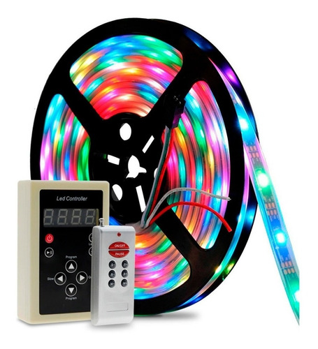 Kit Fita Led Rgb 6803 5 Mts Controle Digital Prova D'água