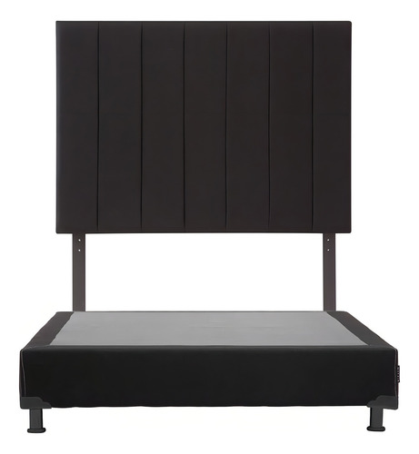 Cabecera King Size Dicasa Argos Negro + Box Dicasa Black