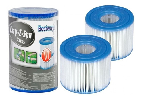 2 Filtros Tipo Vi 6 Bestway Repuesto Cartucho Spa Nuevo 