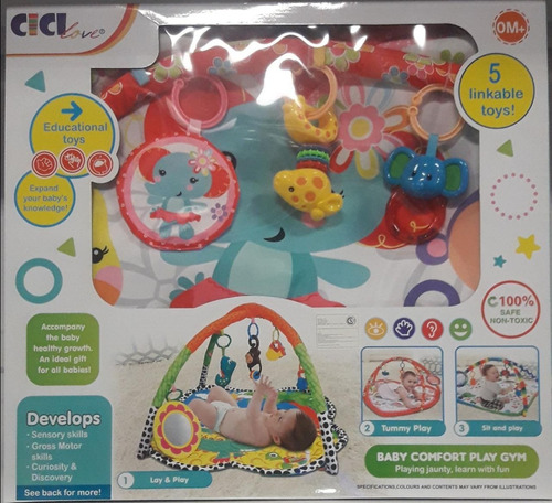Gimnasio Bebe Manta Didactica Corazon Cici Babymovil