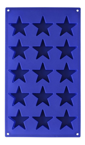 Molde Premium Para Bombones Y Gomitas - Estrellas Color Azul