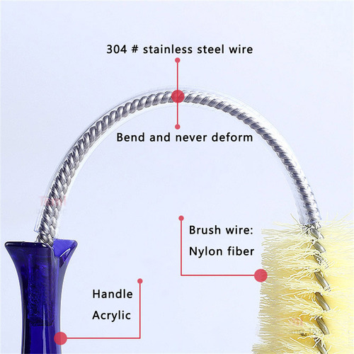 - Cepillo Flexible Para Limpiar Botellas Con Mango Largo, 2