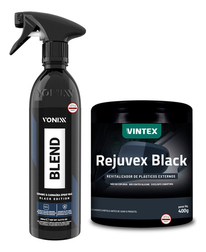 Revitalizador Plásticos Black Cera Blend Spray Black Vonixx
