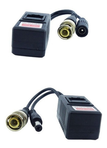 Imagen 2 de 2 de Balun Rj45 A Bnc Para Camaras Hd Seguridad Cctv