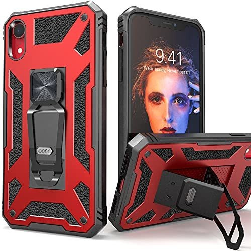 Funda Para iPhone XR Color Rojo Diseño De Doble Capa