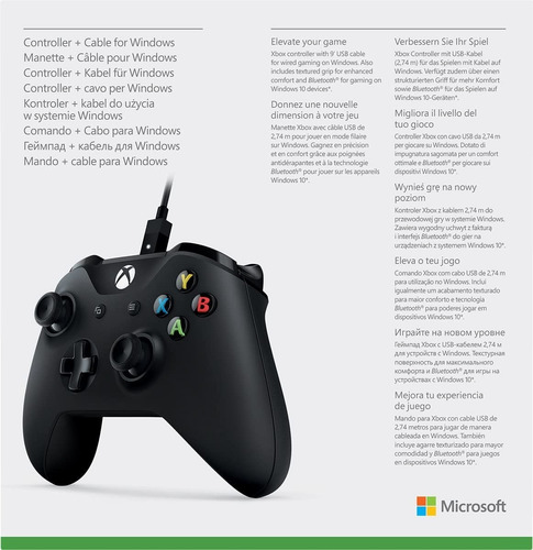 Joystick inalámbrico Microsoft Xbox Xbox Series X|S Controller + USB-C cable carbon black