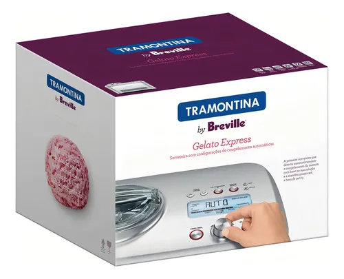 Máquina para hacer helados Tramontina Breville Gelato Express 12 funciones, 1 litro, 220 V
