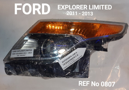 Ford Explorer Limited Faro Izquierdo 2011 - 2013