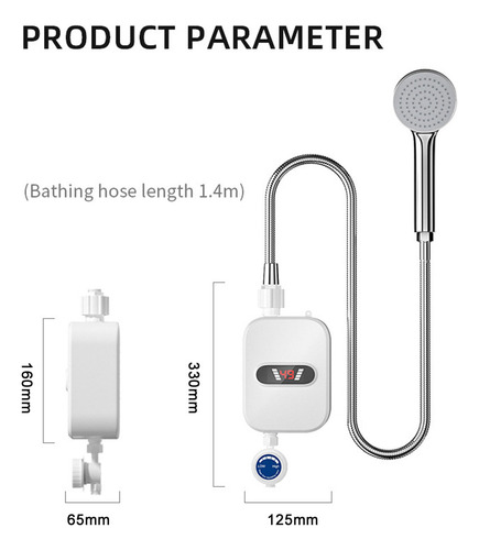Máquina De Calentamiento De Agua De Ducha Termostática Digit