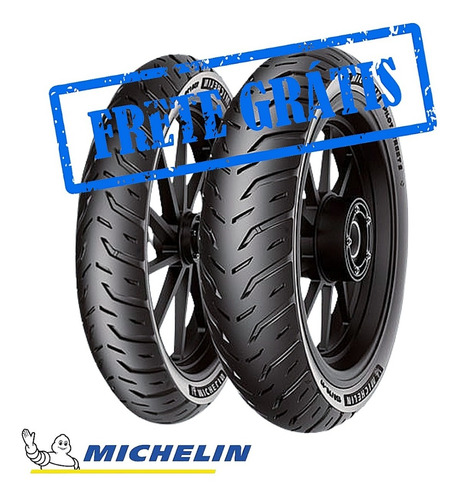 Par Pneu Michelin 110/70-17 + 140/70-17 Cb300 Twister Fazer