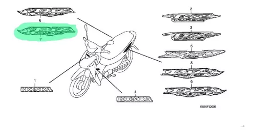 Adesivo Honda Biz Reps Pers Marcas Mod1 Moto Branca