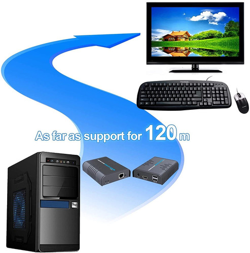 Extensor Kvm Usb Hdmi Sobre Ethernet Cat 5 / 5e / 6/7 | 1...