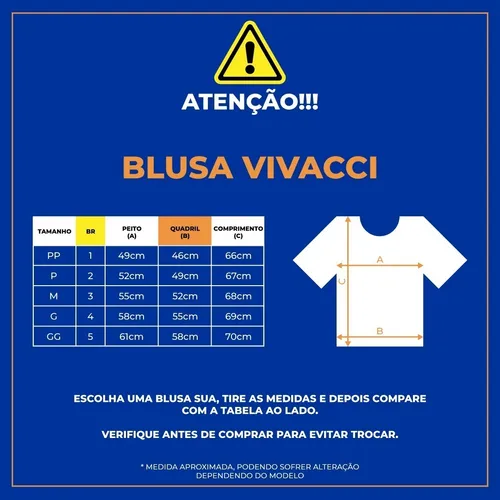 Camisa Social Vivacci Collezione 22052022a Azul Masculino