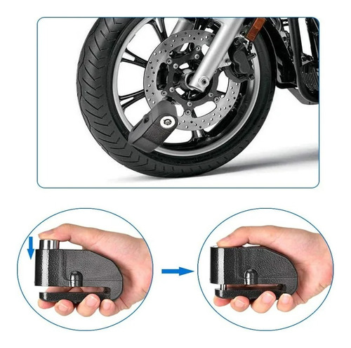 Candado Freno De Disco Con Alarma Para Moto O Bicicleta Inox