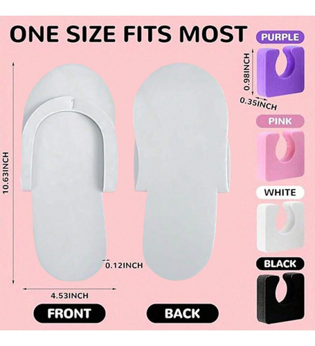 N Kit De 10 Pares De Pantuflas Y Separadores De Dedos