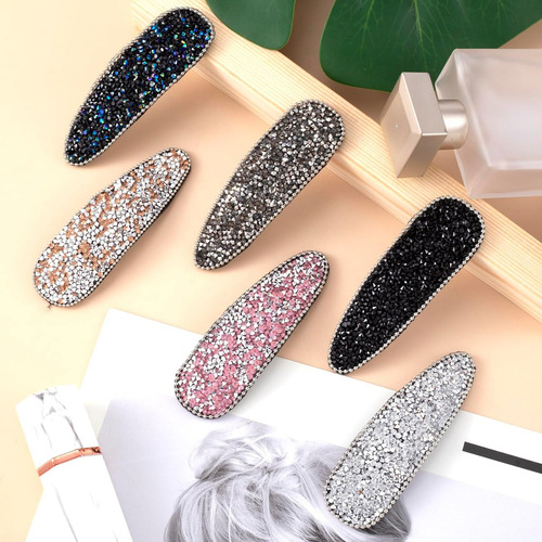 6 Pinzas Para El Cabello Con Diamantes De Imitación, Pasador