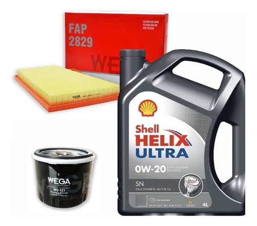 Aceite Shell Helix 0w20 + Kit Filtros Fiat Cronos - Argo 1.3