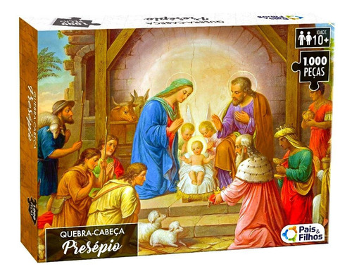 Quebra-cabeça Nascimento De Cristo Presepio Natal 1000 Pç