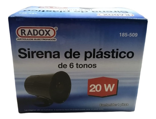 Sirena De Plastico De 6 Tonos 20w