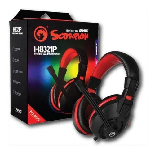 Headset Audifonos Gamers Gaming Marvo H8321p Microfono