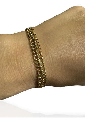 Pulseira Lacraia Ouro 18k 750 7 Mm 16 Cm Pulso Muito Fino