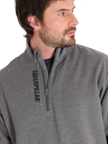 Polerón Midweight Quarter Zip Hombre Gris Cat