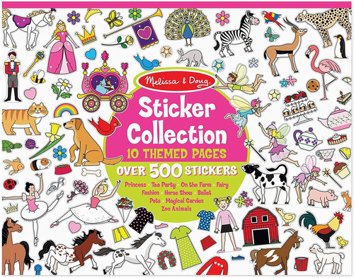 Melissa Amp Doug Sticker Collection Livro Princesas Chá