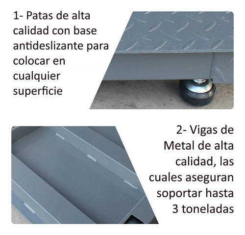 Balanza Plataforma Pesa Digital Industrial 3 Toneladas Marca Aspor 1.2 Metros X 1.2 Metros Para Carga Pesada Maquinaria Ganado Agricultura Calibrable Inalámbrica Recargable Tecla Tara Y Zero