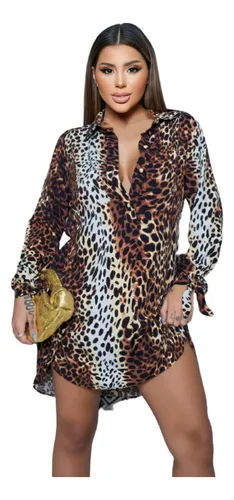 Chemise estampa de best sale onça