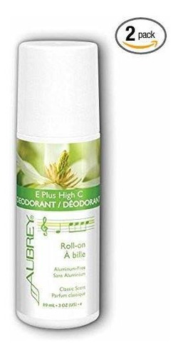 Aubrey Organics E Plus Alto C Desodorante Roll-on, De 3 Onza