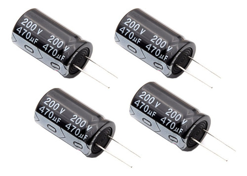 470uf 200v 22x35 +/-20% -40 A +221.0f, 5 Condensadores Elect