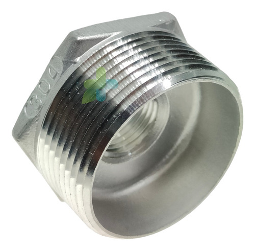 Conexión Reducción Bushing De 1 1/2 A 1/2 Acero Inoxidable