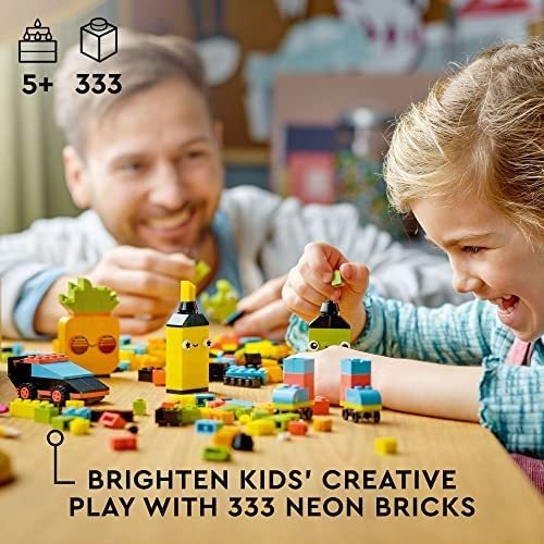 Lego Classic Creative Neon Fun Brick Box Set, Juguete De Con