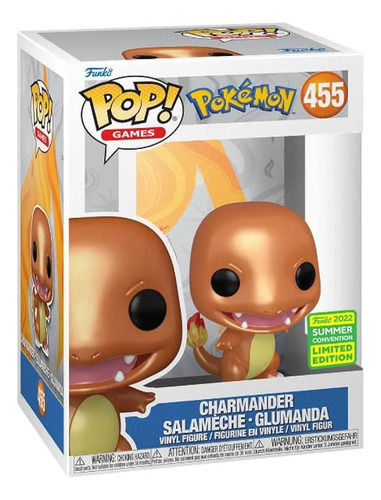 ~? Funko Pop! Pokemon Charmander (metallic) Sdcc Shared E