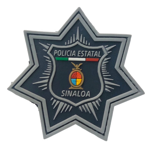 Parche Policia Estatal Estrella De Pvc (sinaloa)