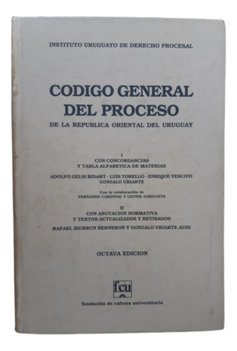 Código General Del Proceso / Derecho / Ed Fcu 