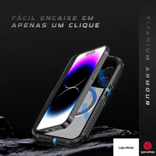 Capa Capinha Antichoque Blindada P/ iPhone 15 Pro 15 Pro Max