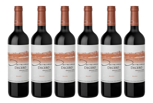 Caja X 6 Vino Decero Remolino Malbec 750 Ml