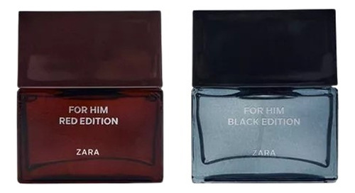 Set De 2 Perfumes Zara For Him Edicion Black/red Premium Volumen De La Unidad 50 Ml