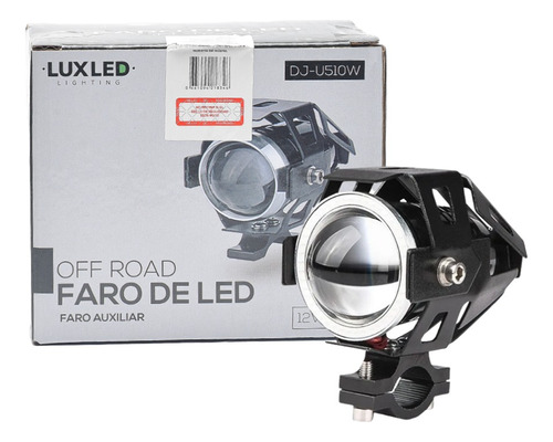 Faro Auxiliar Led C/ Lupa 12v 10w 2000lux C/ Soporte Moto