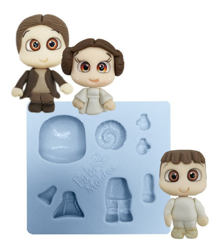 Molde De Silicone Star Wars Princesa Léia Mini Aplique Fm166