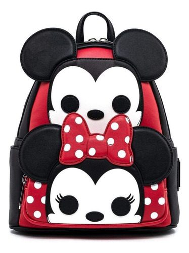 Pop Loungefly Mickey  Minnie Cosplay Mini Mochila, Multi Co