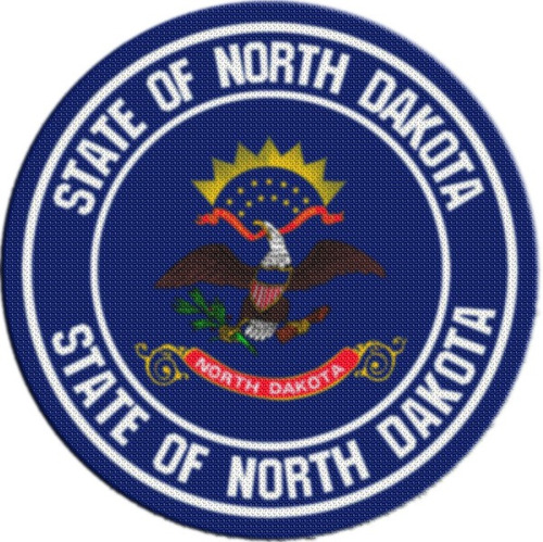 Parche Escudo Circular Estados Unidos Dakota Del Norte