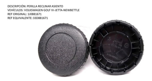 Perilla Reclinar Asiento Volkswagen Golf Iv-jetta-newbettle