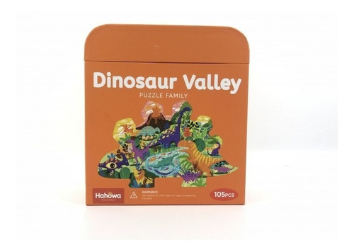 Imagen 5 de 7 de Rompecabezas 105pcs Puzzle Forma Dinosaurios Con Bolso Viaje