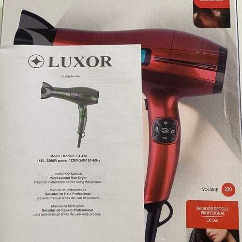 Secador De Pelo Profesional Luxor Lx-166 5 Velocidades